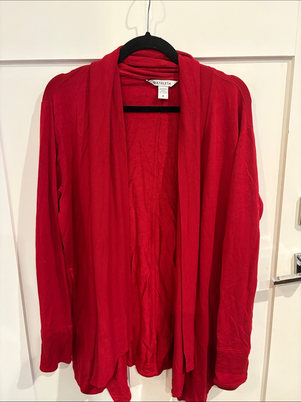 Athleta Red Open-Front Women's Cardigan